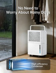 HUMSURE 2500 Sq. Ft 30 Pints Dehumidifier Equipped With Drainage Hose, Automa…