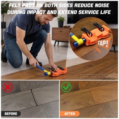 Floor Gap Fixer Tool with Dual Vacuum Suction Cups,Tool to Fix Orange