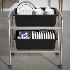 Kekow 13 L Plastic Bus Box/Utility Box, Commercial Wash Basin Tote Box, 12-Pack