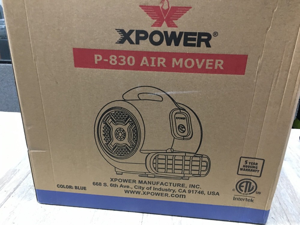 XPOWER P-830 1 HP 3600 CFM Air Mover Commercial Carpet Dryer Floor Fan Blower