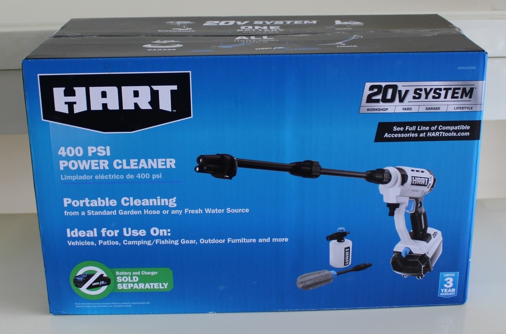 HART 20V Cordless 400 PSI Pressure Washer Power Cleaner (Tool only), NEW