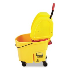 Rubbermaid Commercial FG757788YEL 35 qt. WaveBrake 2.0 Down-Press Combo – YL New