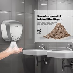 JETWELL 2Pack UL Approved Power Commercial Hand Dryer, HEPA Filter High Speed…