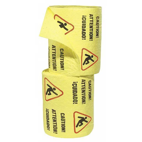 Spilltech Sorbent Roll, 23 gal, 15 in x 150 ft, , Yellow, Polypropylene