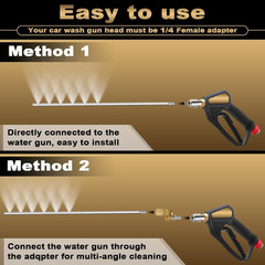 39” Car Radiator Cleaning Wand, 25° Fan Nozzle Genie silvery