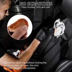 2PCS Car Interior Dust Sweeping Soft Brush, Car Detailing Brush, Scratch Fre
