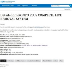 NIX Pronto Plus Household Spray, for Lice Ticks Fleas Dust Mites or Bed Bugs 5oz