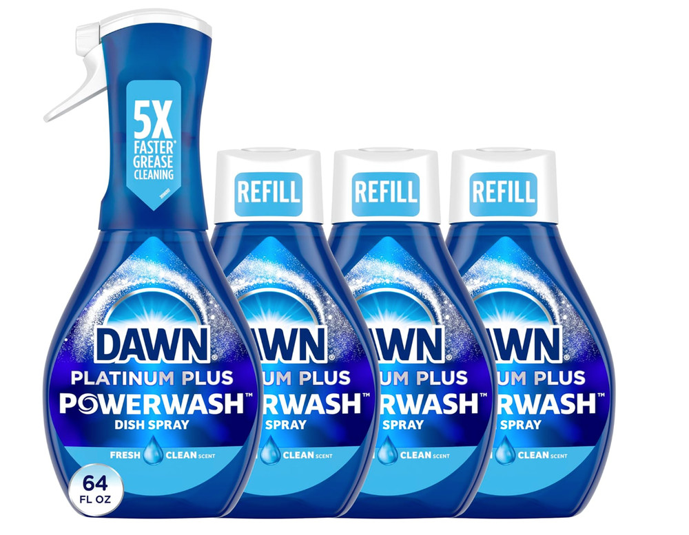 Dawn Powerwash Spray, Dish Soap, Dishwashing Liquid, 16 Fl Oz (Pack of 4)