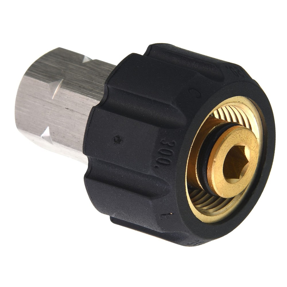 Tool Daily Pressure Washer Adapter, M22 female to 3/8 Inch 3/8, Black