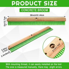 Yiyiring 2 Pcs 36 Inches Green Concrete Broom Finishing Soft Without Handle