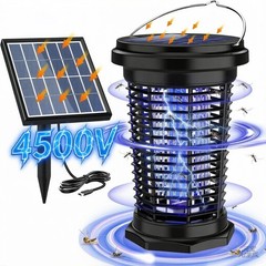Solar Bug Zapper Outdoor & Indoor with 1.5W+4.5W Dual Solar Panel for Home Patio