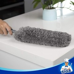 Mr.Siga Lint Microfiber Duster Washable Duster For Household Cleaning Gray