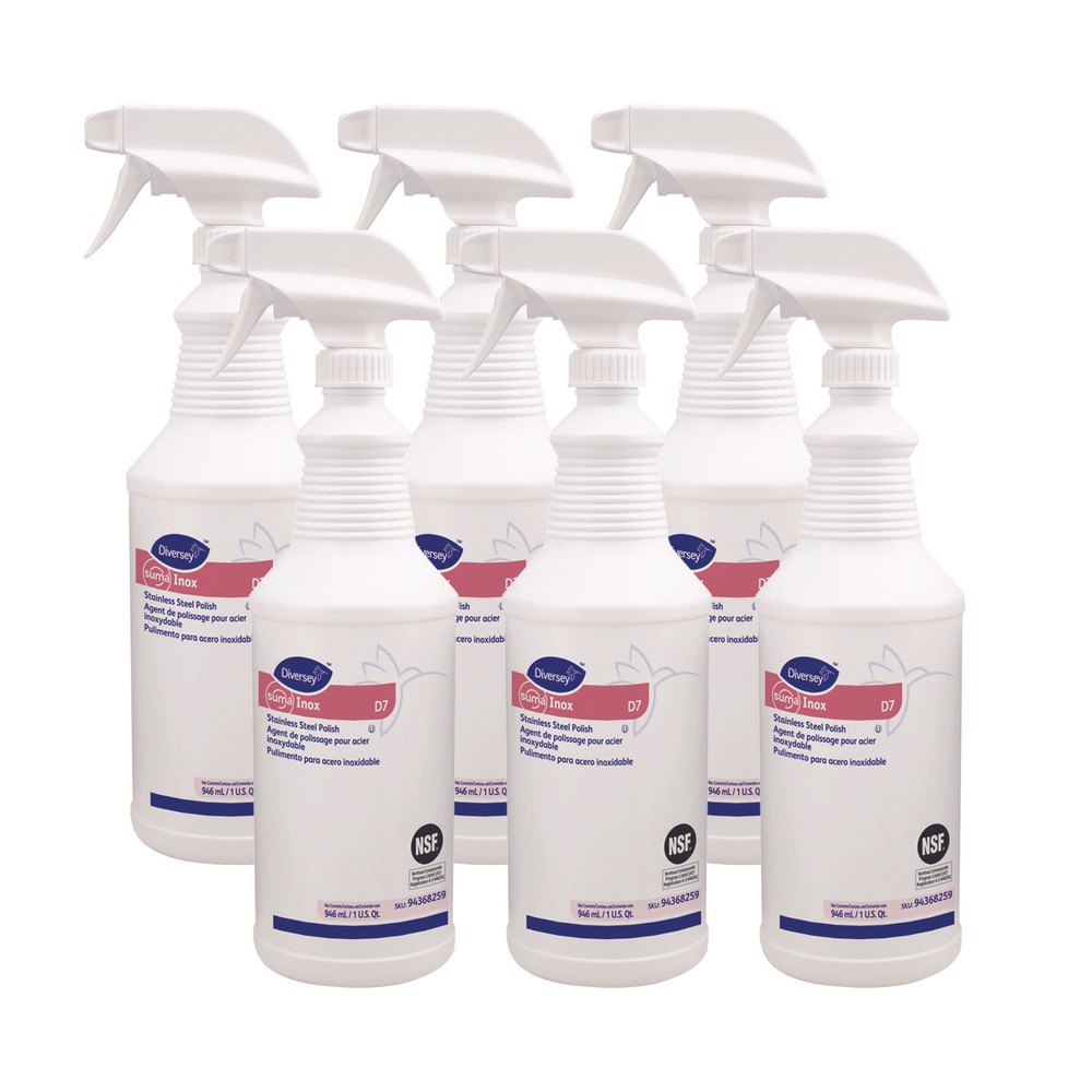 Diversey Suma Inox D7, 32 oz Spray Bottle, 6/CT