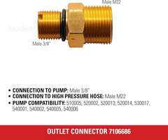 Simpson Cleaning 7106686 Outlet Connector for Gas Powered Pressure Gold
