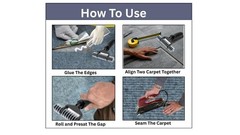 Zimpty ZY477 10in. 800-Watt Carpet Seaming Iron and Seaming Roller Spiked Sta…