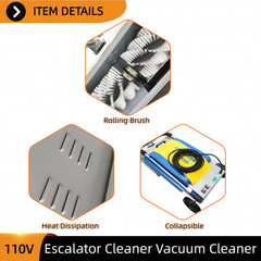 Wire Type Commercial Escalator Cleaner Automatic Step Cleaning Machine 110V 20L