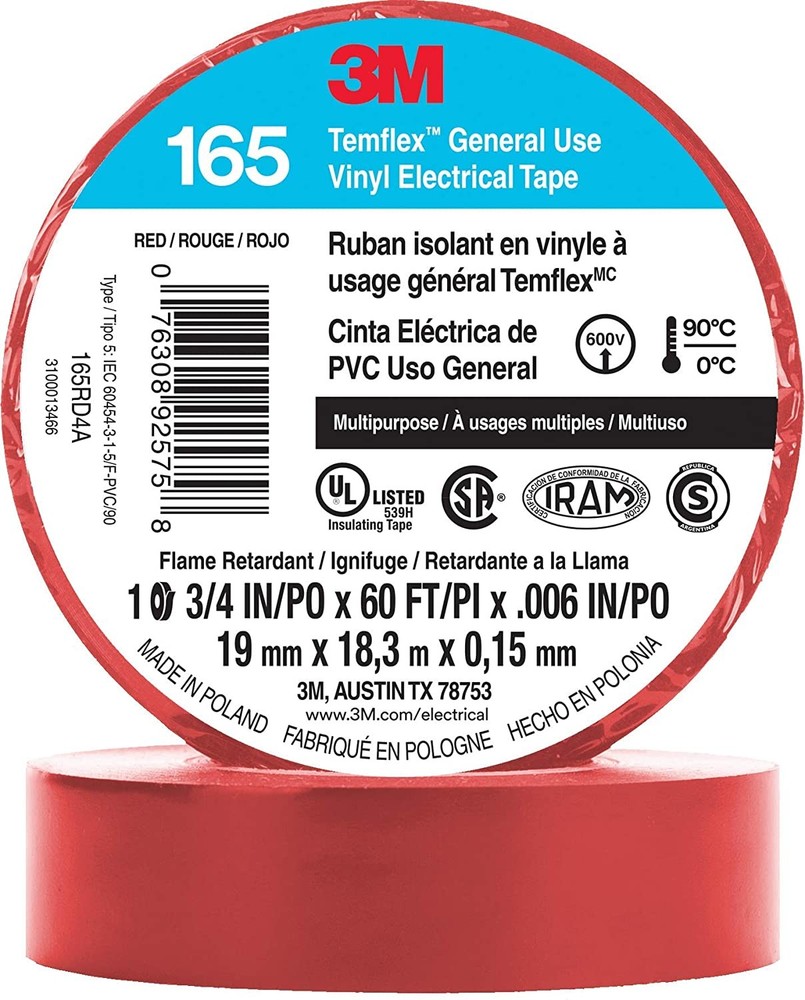 3M – 165RD4A – Red – (Pack of 5)