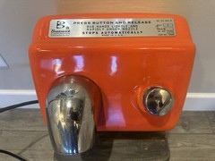 NOS Brunswick Model A Hand Dryer (World Hand Dryer) Orange Bowling Alley Vintage