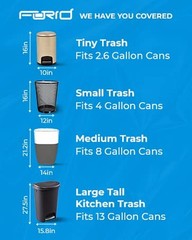 FORID Clear Trash Bags, 8 Gallon Garbage Bags, Wastebasket Bin Liners 330 Cou…