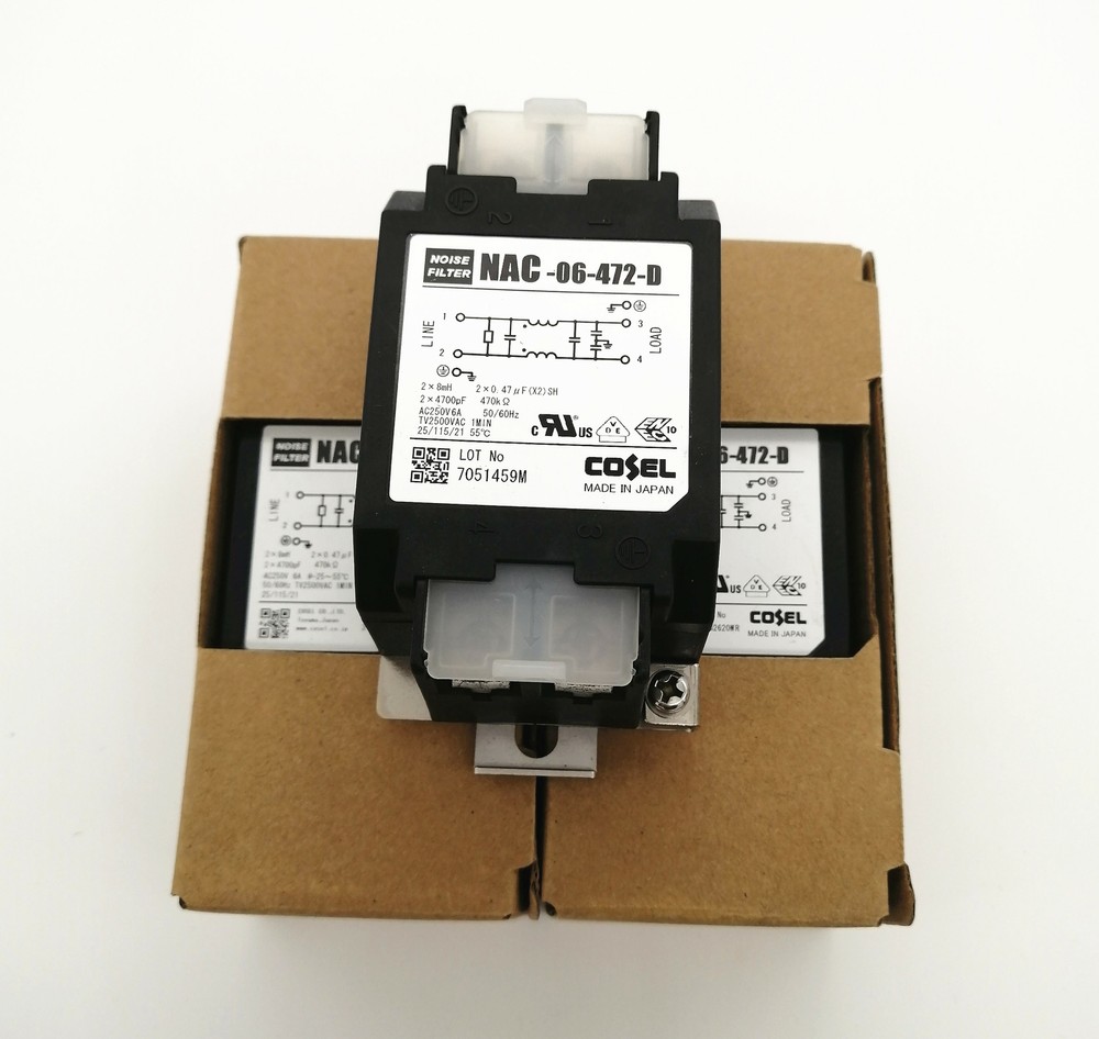 NAC-06-472-D COSEL single-phase Power Filter 6A Rail Mounting 150KHz～1MHz