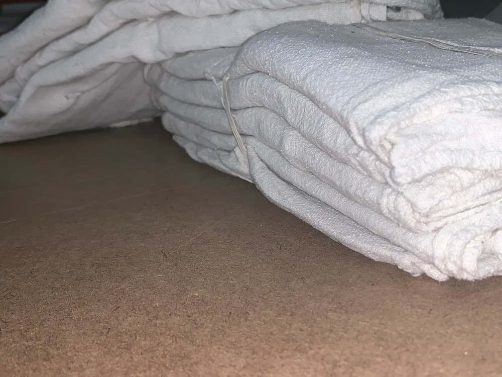 2500 new great mechanics shop rags towels white jumbo 13″X14″