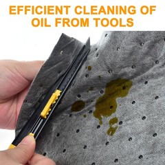 100 PCS Oil Absorbent Pads Weight Dimpled Oil Absorbing Sheets Garage Accesso…