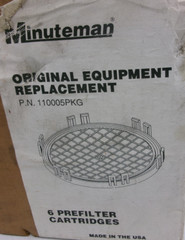 MINUTEMAN VACUUM PREFILTER CARTRIDGES BOX OF 6 NEW #340A