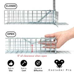 Excluder One Way Squirrel and Rodent Trap – Control Mice, Rats, Bats, Silver