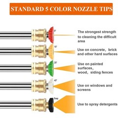 High Pressure 4000PSI Car Power Washer Gun Spray Wand Lance Nozzle&26′ Hose Kit