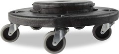 Brute Twist on/Off Round Dolly, Black, Use with BRUTE Trash Can, Pack of 2