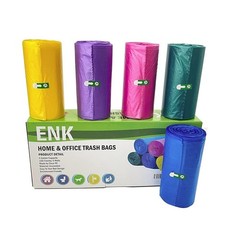 ENK 4 Gallon 150 Count Medium-Light Duty Trash Bags, Star Sealed Bottom, 18 x…