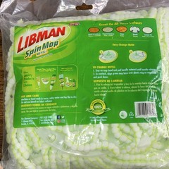 Libman Spin Mop Refill Wet Round Microfiber Mop Head Green Machine Washable