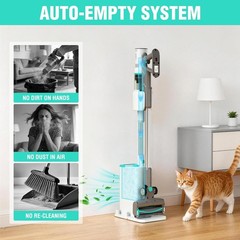 HAUSHOF 250W Cordless Vacuum Cleaner Stick Vacuum for Pet Hardwood Floor Carpets