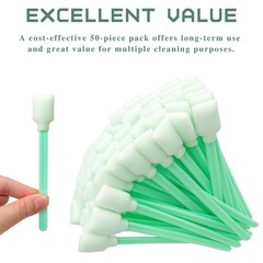 50PCS Foam Cleaning Swabs – Anti-Static Lint-Free Applicators for Green