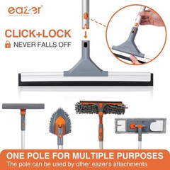 Eazer Floor Squeegee for Floor Heavy Duty Scrubber with Extendable 60 Aluminum