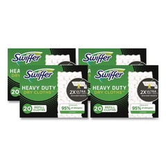 Swiffer 77197 10.3″ x 7.8″ Heavy-Duty Dry Refill Cloths – White (80/CT) New