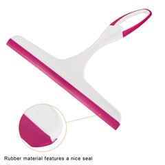 2Pcs Shower Squeegee Glass Wiper with Hanging Hole Red