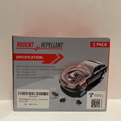 XMUNIHA Car Rodent Repeller C804 Ultrasonic Mouse Strobe Lights Engine Guard 1PK