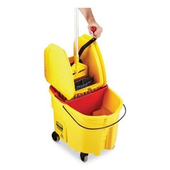 Rubbermaid Commercial FG757788YEL 35 qt. WaveBrake 2.0 Down-Press Combo – YL New