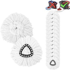 15-Pack Spin Mop Superior Replacement Heads – Compatible with O-Cedar…