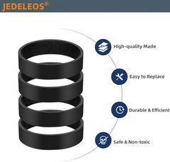 JEDELEOS Replacement Belts 301291 for Kirby Avalir, Sentria, 4-Belt, Black