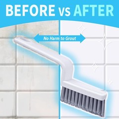 Lumkew Grout Brush Cleaning,Hard Bristle Cleaner for Tile 4 pcs, Black