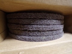 Ability One 7910-01-513-2259 15″ Brown Stripping Pads (5 Pack) (G)