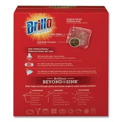 Brillo 23318 2.5″ x 3″ Steel Wool Soap Pads – Gray/Pink (12/Carton) New