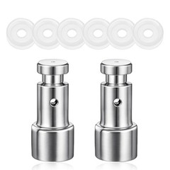 2 Pcs Universal Pressure Cooker Replacement Parts Silver Valve Set