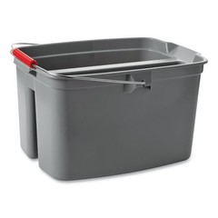 Rubbermaid Commercial 2617 Double Utility Pail, 17 qt, Plastic, Gray