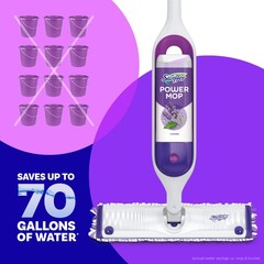 Swiffer Power Mop Refill Pack, Floor 25.3 Fl Oz (Pack of 1), White/Purple