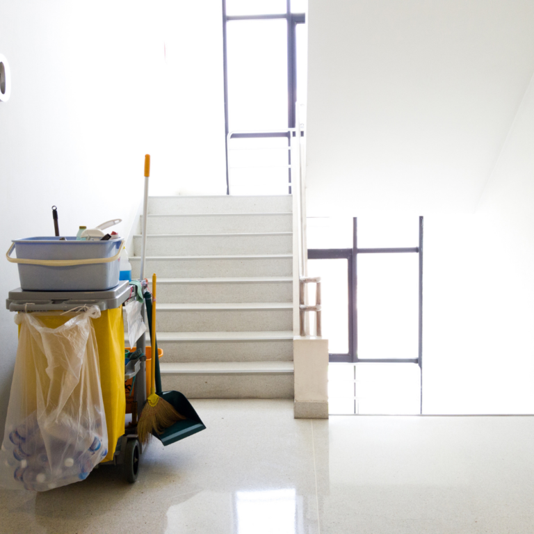 Stairwells regularly cleaned and spotless